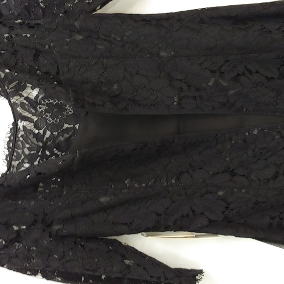 Eliza J Black Lace Cocktail dress, 3/4 Sleeve, Round Neck, Size OP, NWT - Picture 7 of 14